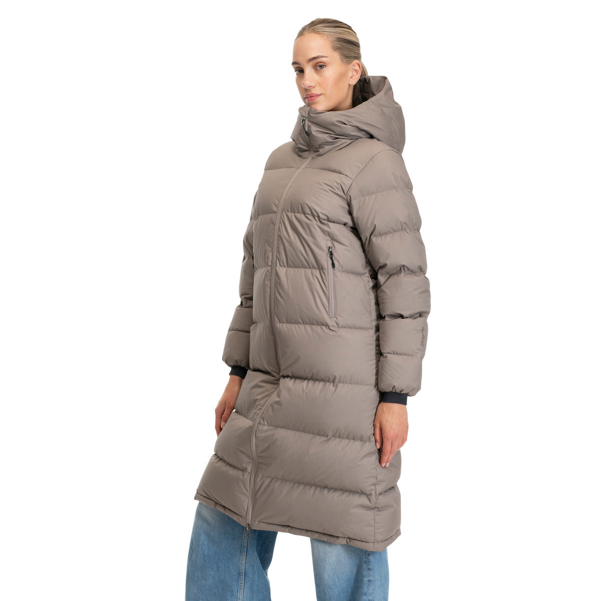 Bergans Oslo Down Long Coat Women Rock Taupe