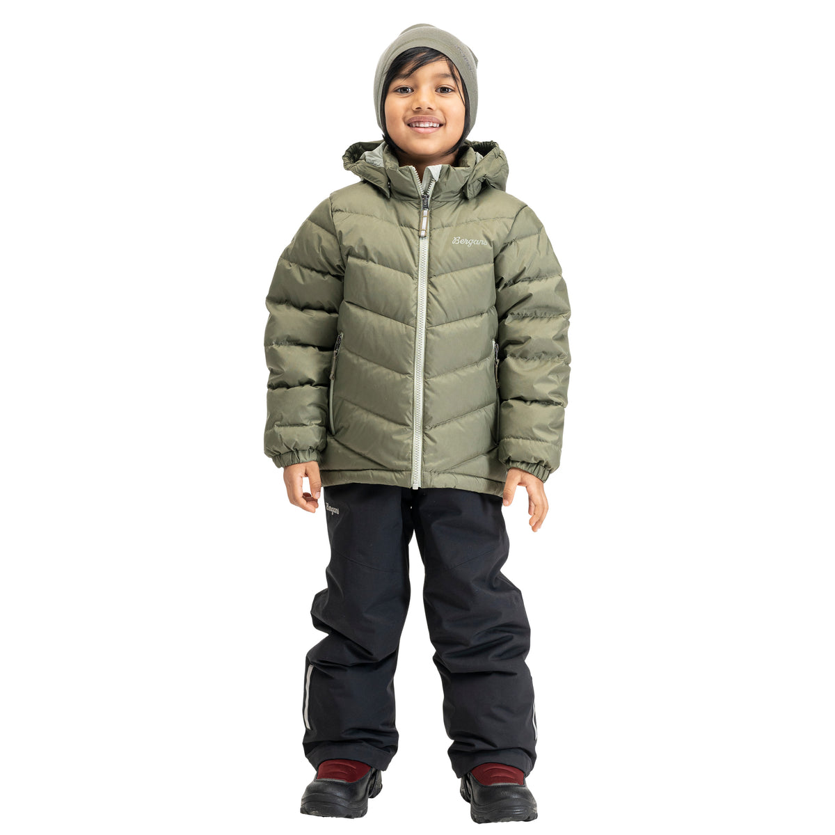 Bergans Kids Warm Down Jacket Green Mud