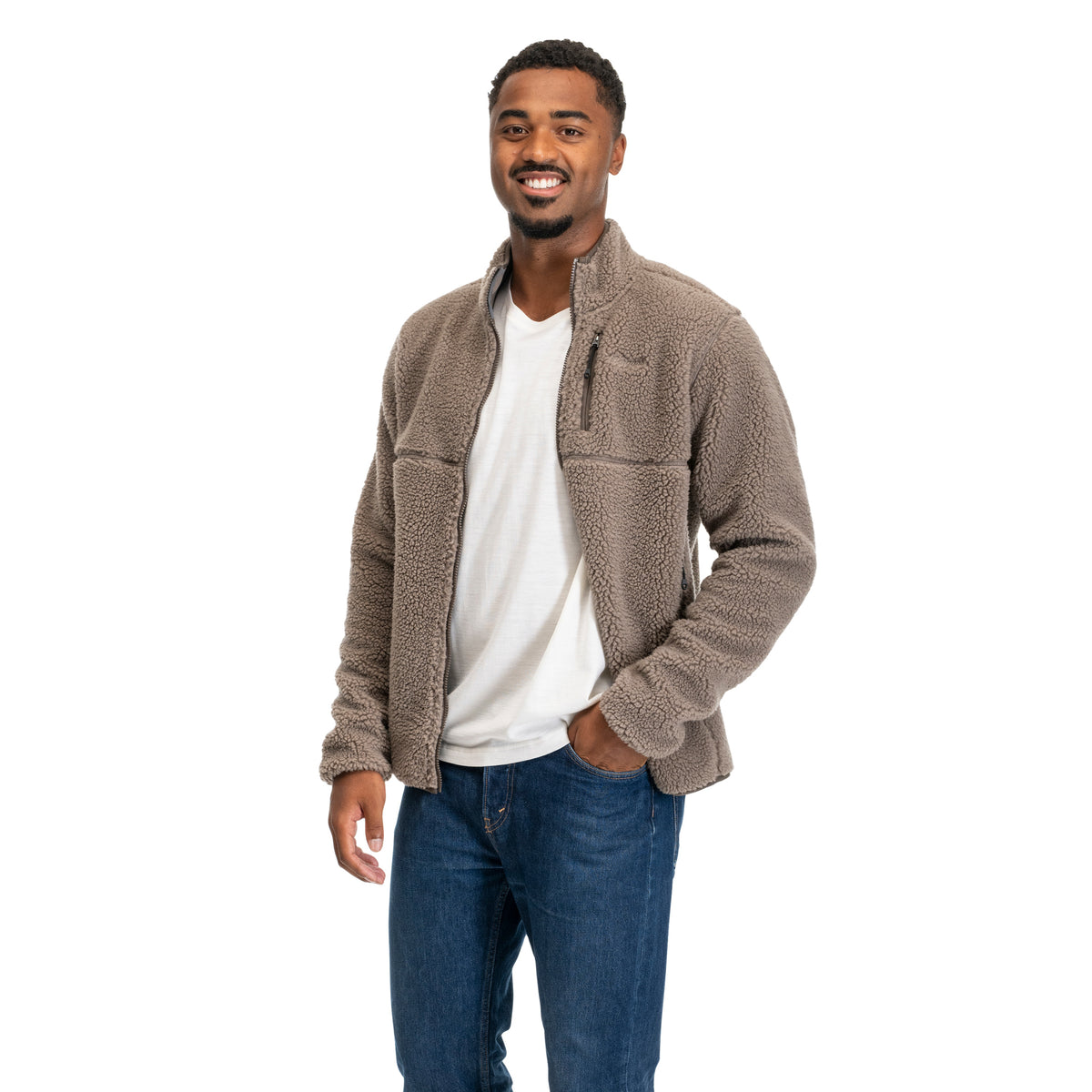 Bergans Lunnan Pile Fleece Jacket Men Rock Taupe