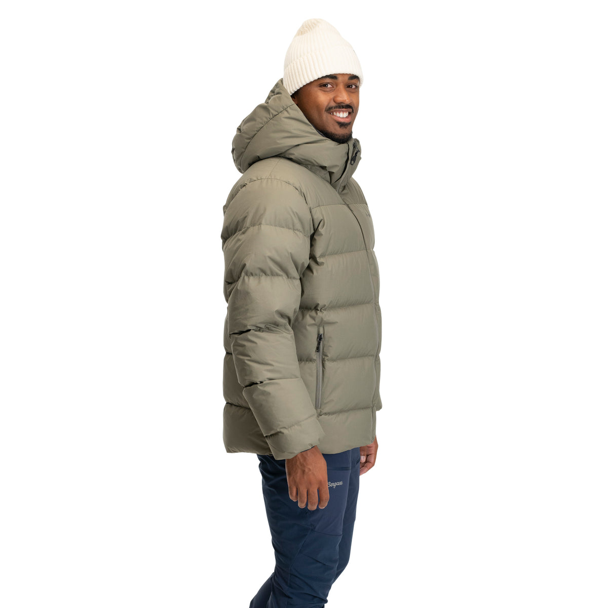 Bergans Lava Warm Down Jacket w/Hood Men Green Mud