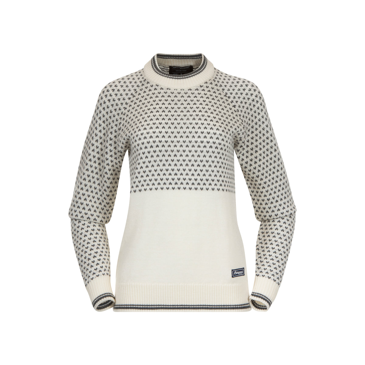 Bergans Alvdal Wool Jumper Women Vanilla White / Solid Dark Grey