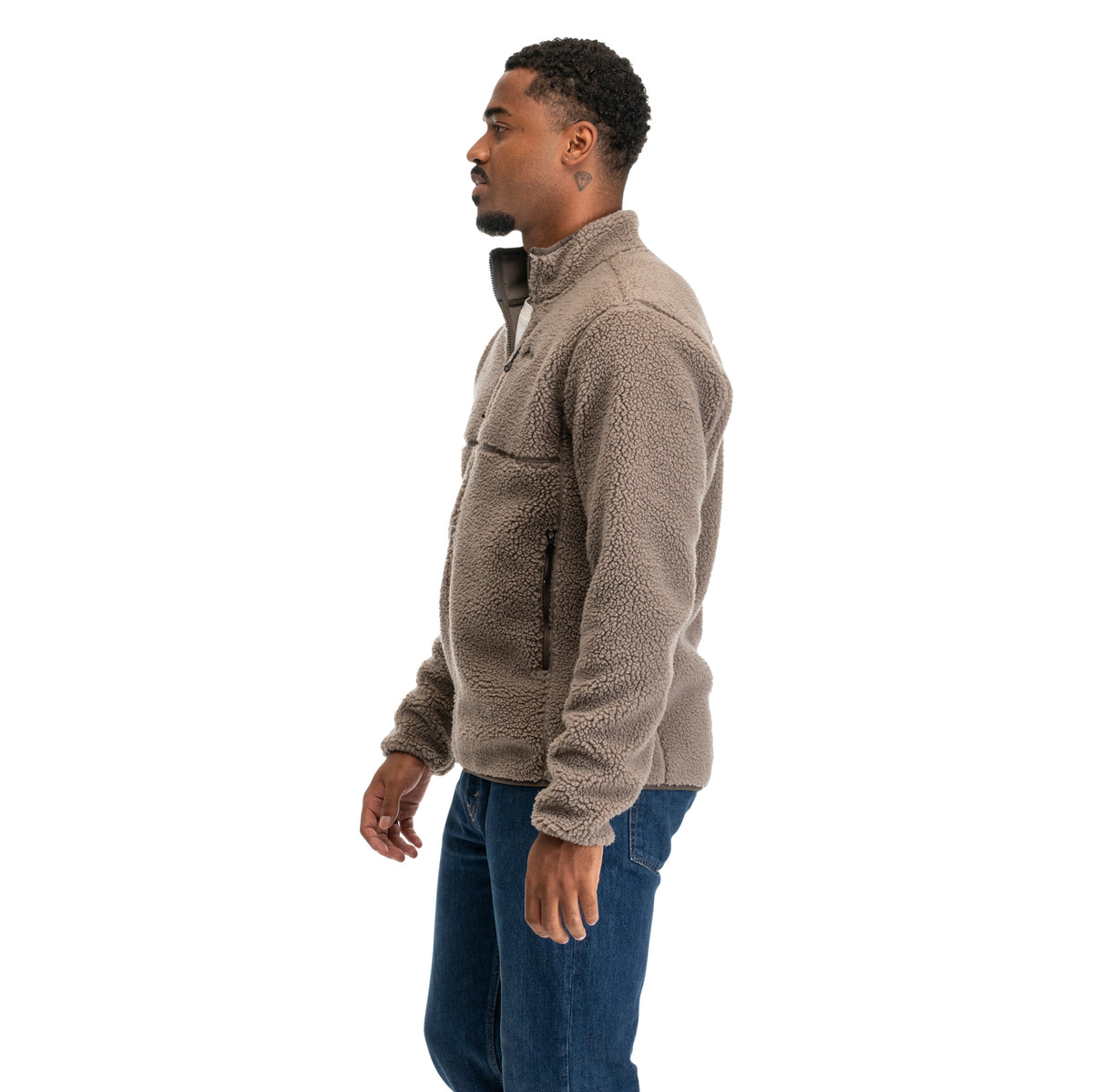 Bergans Lunnan Pile Fleece Jacket Men Rock Taupe