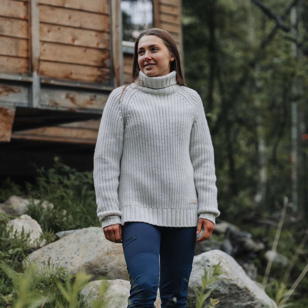 Bergans Nordmarka Merino High Neck Jumper Women Vanilla White