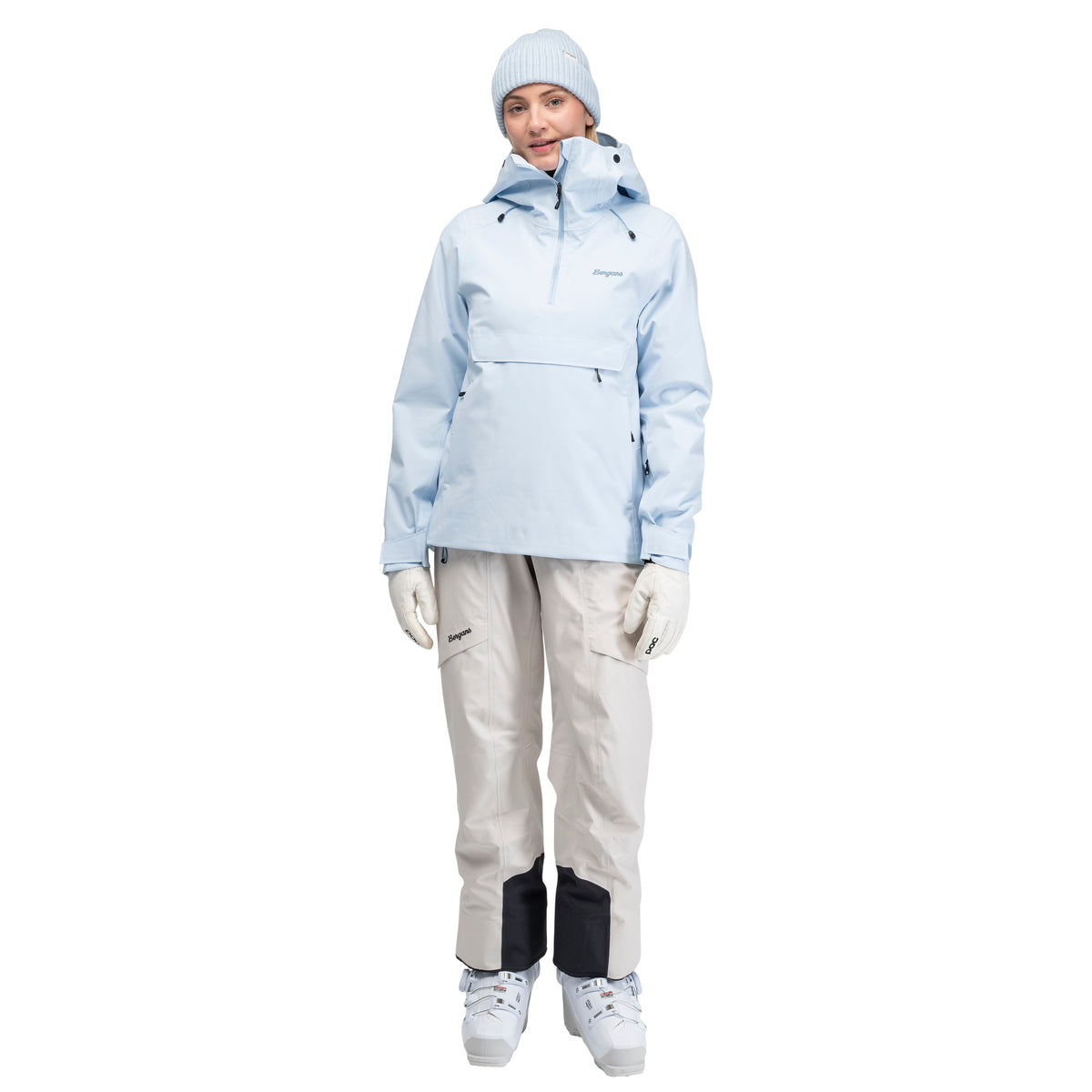 Bergans Oppdal Insulated Shell Anorak Women Light Dusty Blue