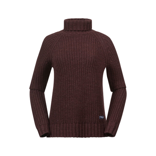 Bergans Nordmarka Merino High Neck Jumper Women Amarone Red
