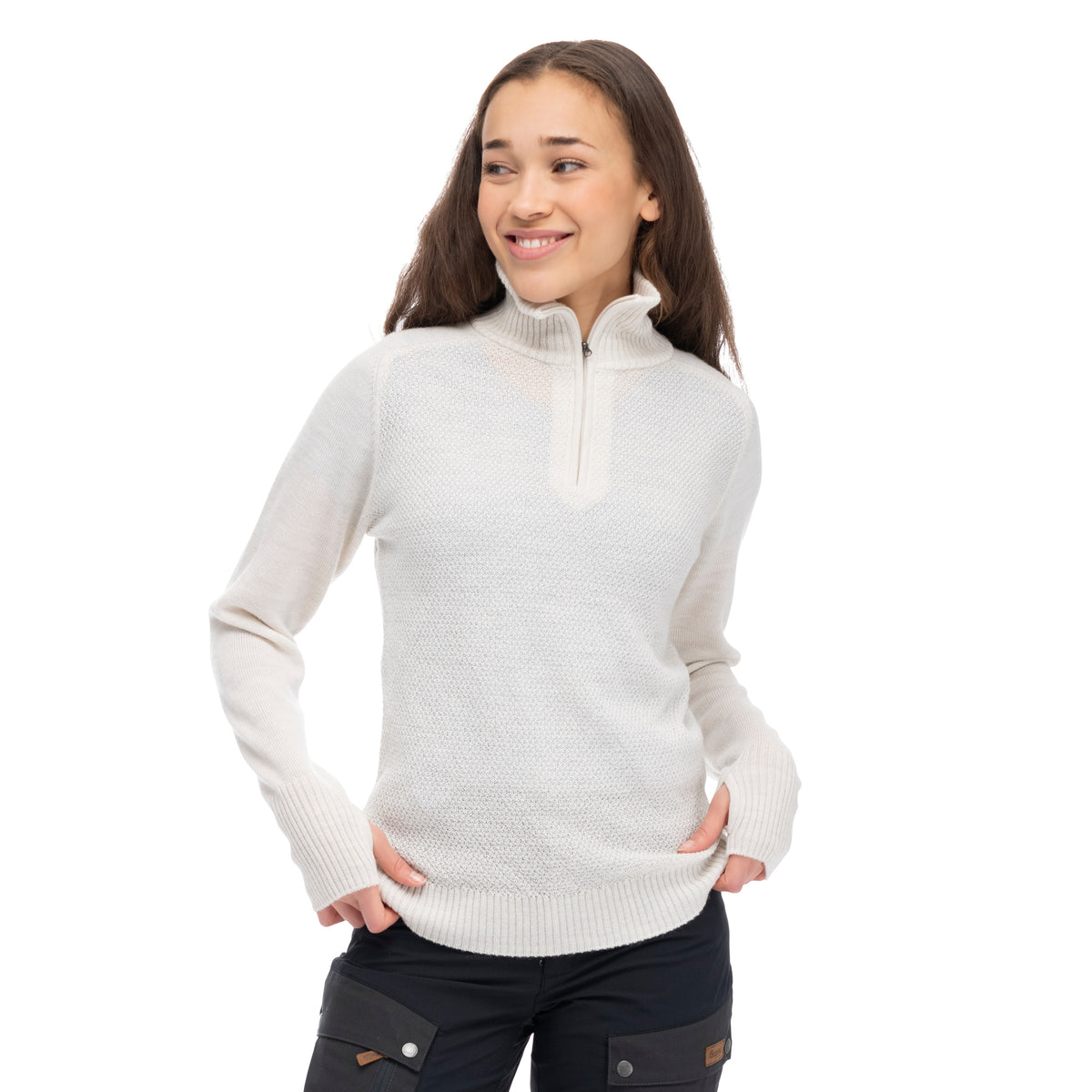 Bergans Ulriken Light Merino Jumper Women Vanilla White