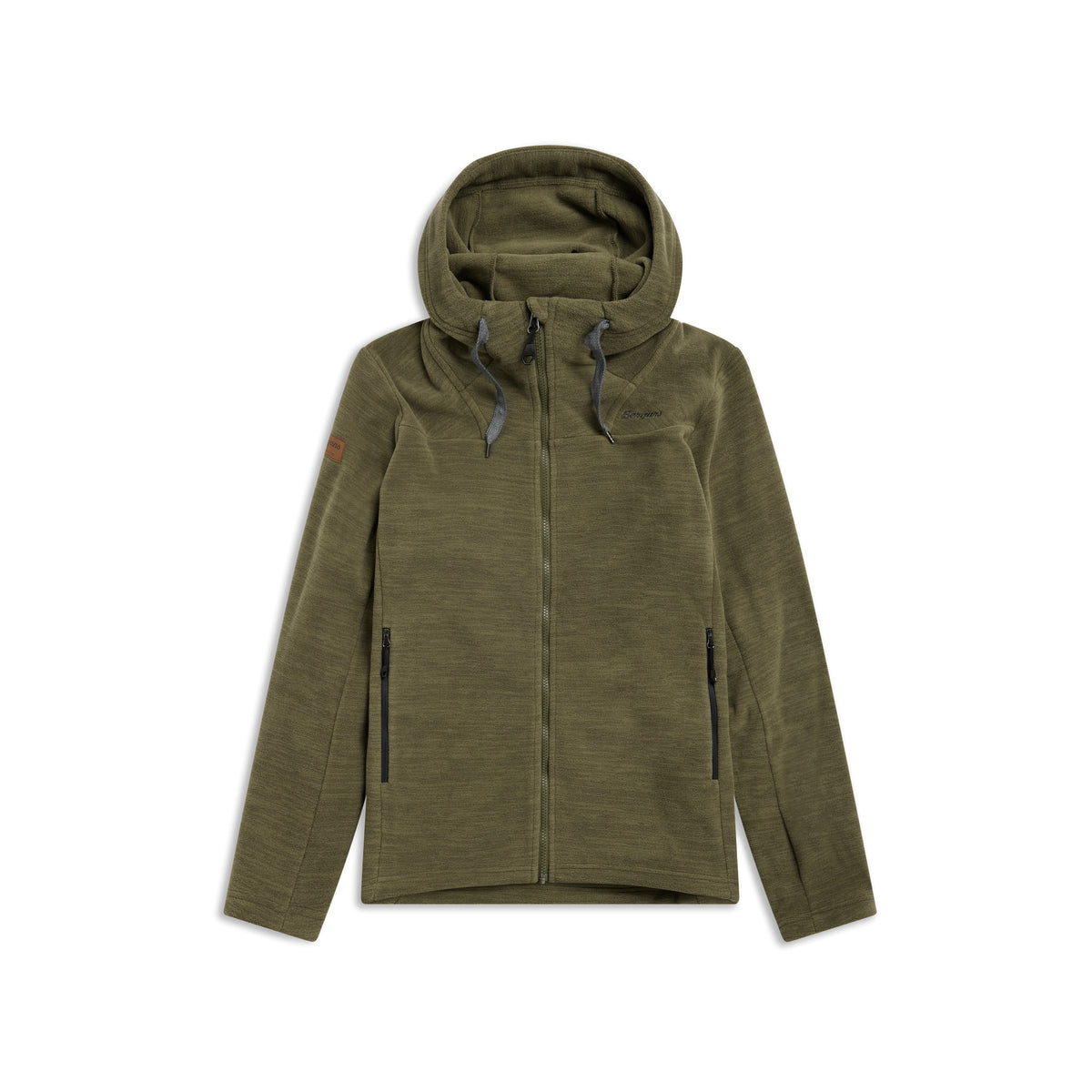 Bergans Hareid Fleece Hood Jacket Men Pine Forest