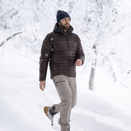 Bergans Lom Light Down Hood Jacket Men Dark Chocolate