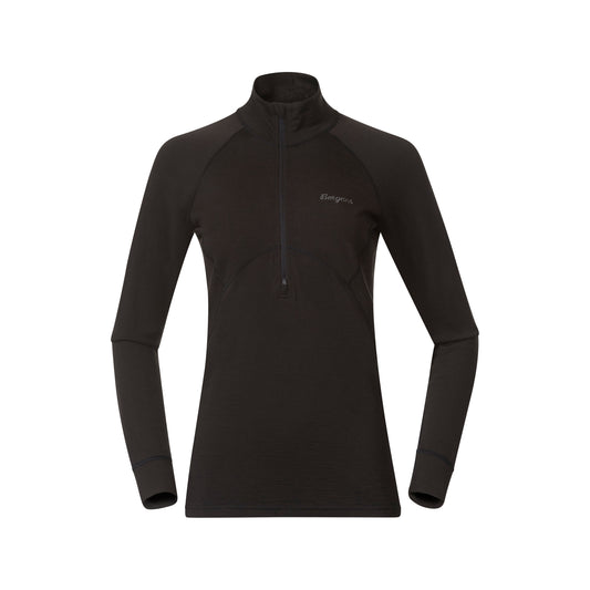 Bergans Inner:Pure Merino Half Zip Women Black