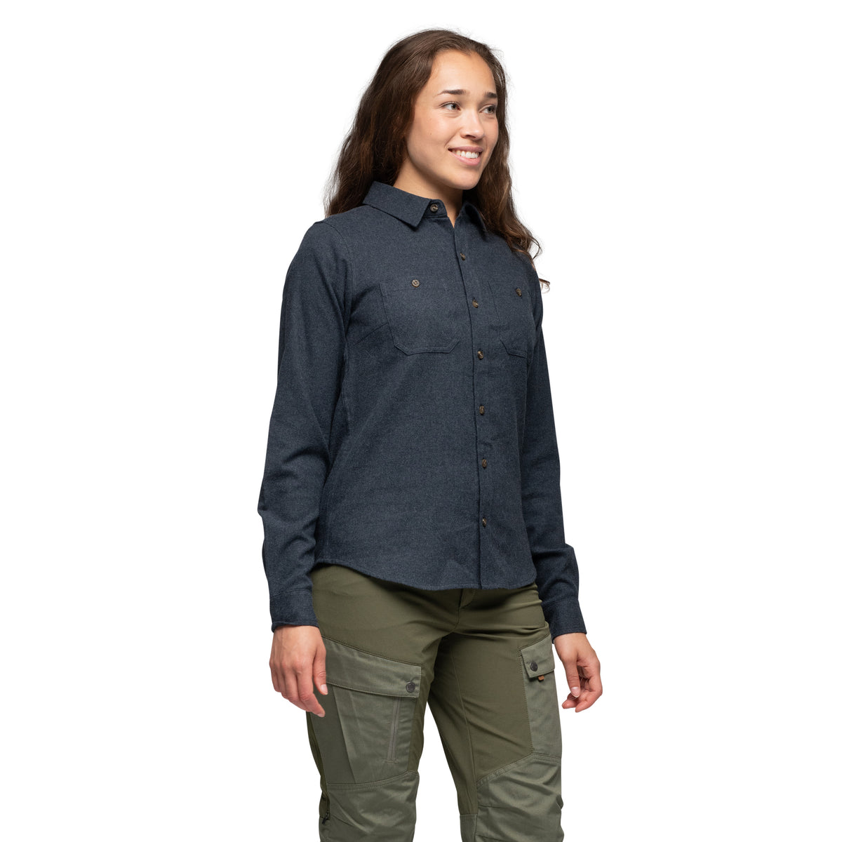 Bergans Nordmarka Flannel Shirt Women Navy Blue