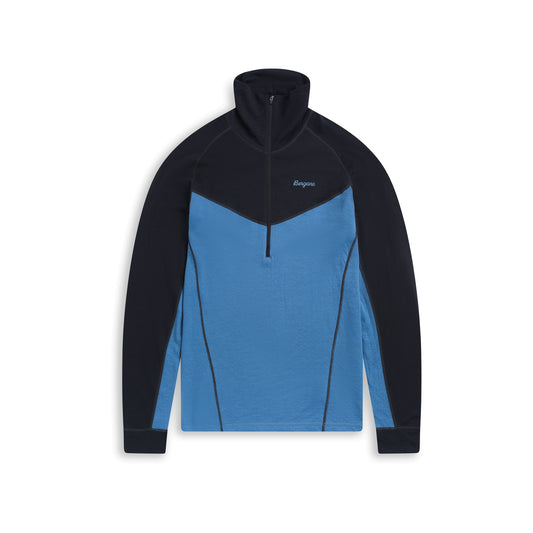 Bergans Inner:Dual Merino Half Zip Men Elemental Blue/Dark Shadow Grey