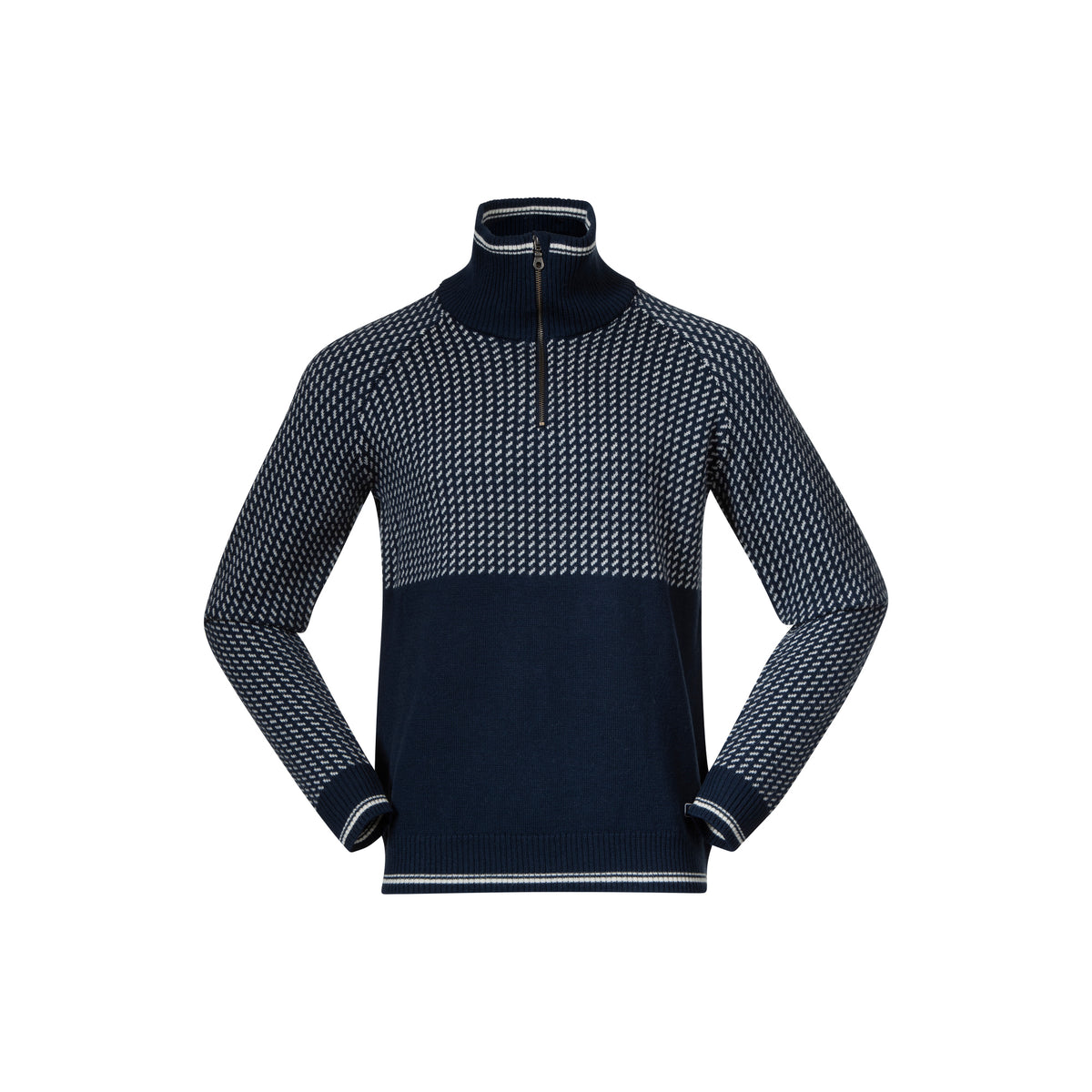 Bergans Alvdal Wool Half Zip Navy Blue/Vanilla White