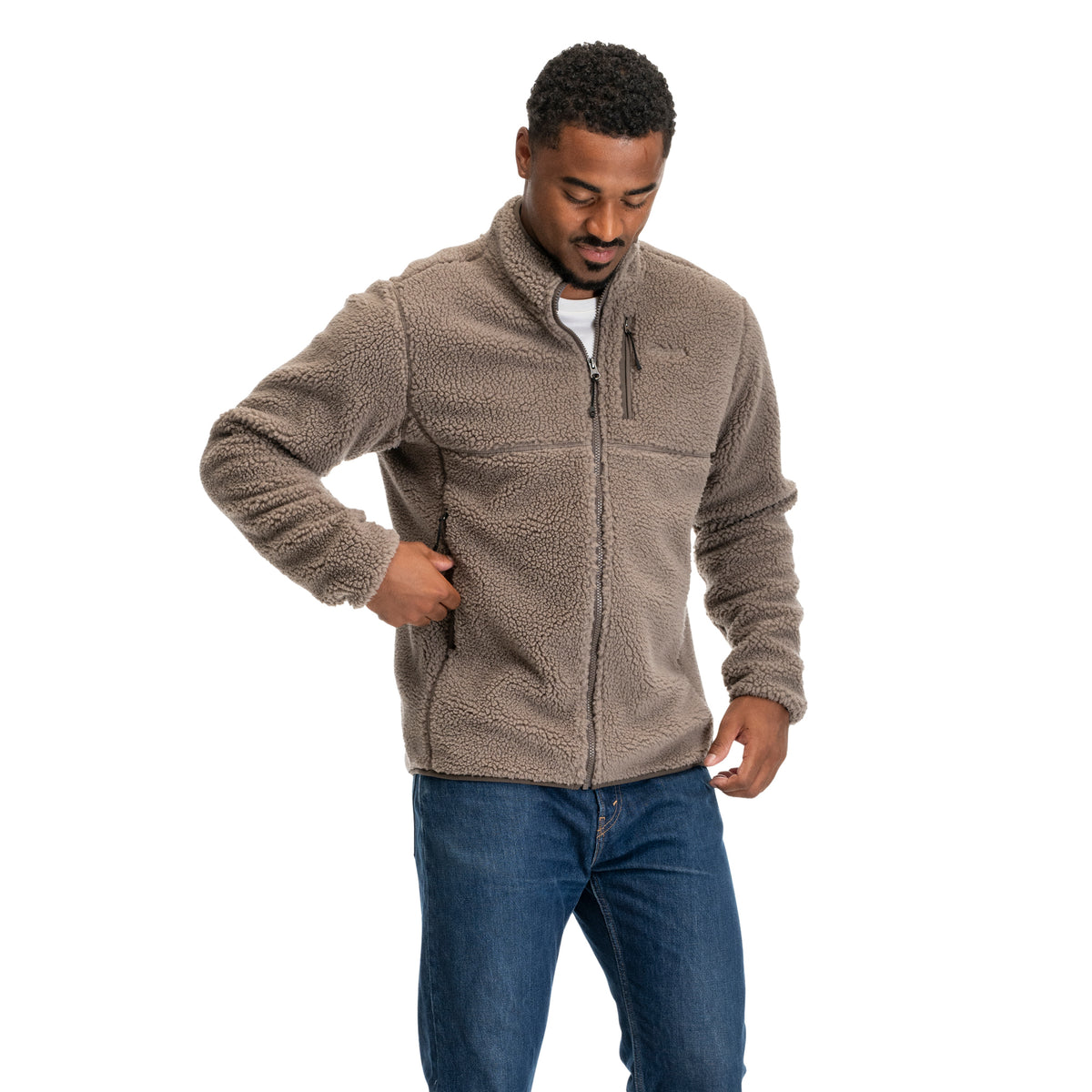 Bergans Lunnan Pile Fleece Jacket Men Rock Taupe