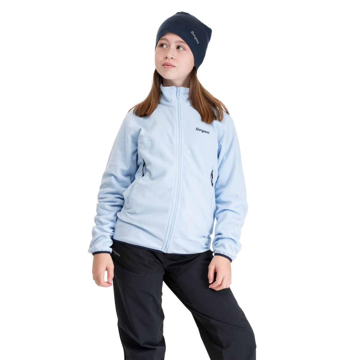 Bergans Junior Fleece Midlayer Jacket Cool Blue