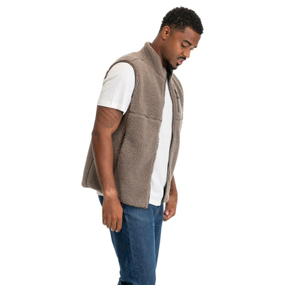 Bergans Lunnan Pile Fleece Vest Men Rock Taupe