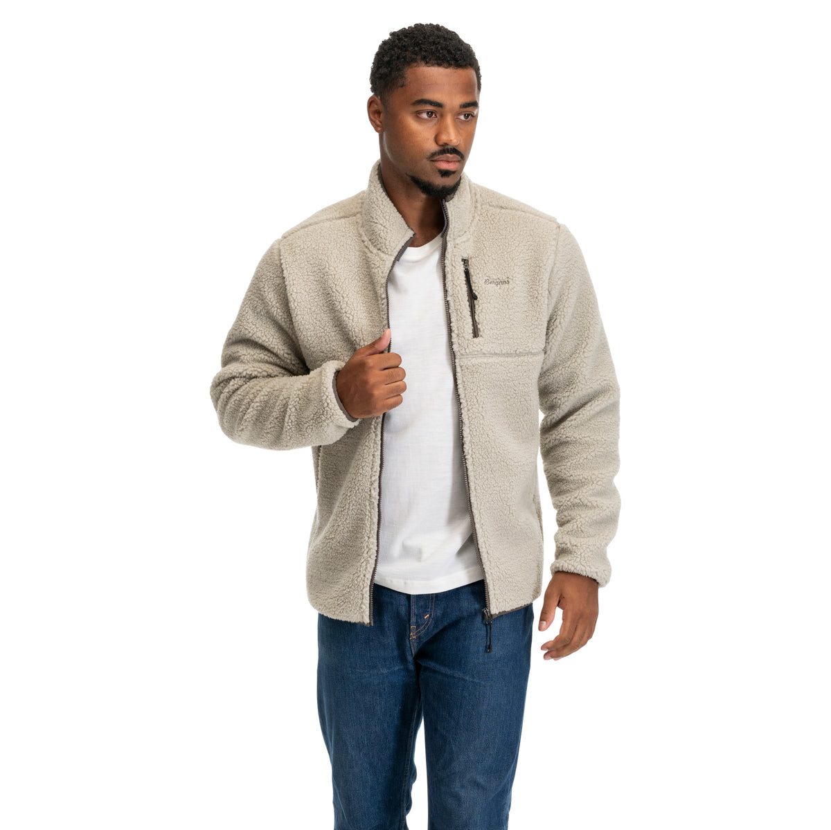 Bergans Lunnan Pile Fleece Jacket Men Coastal Sand