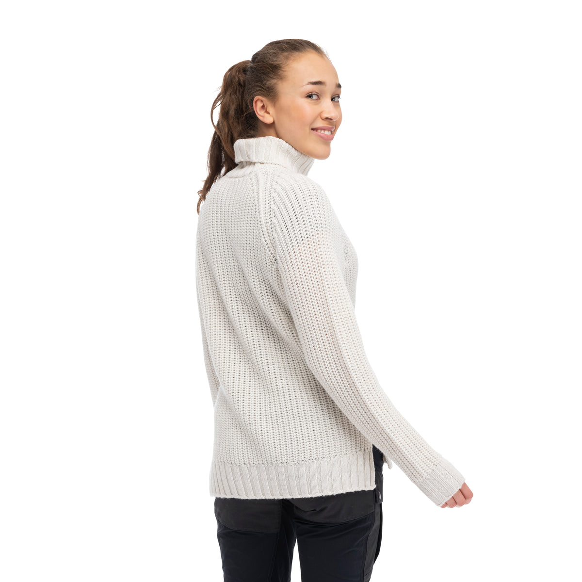 Bergans Nordmarka Merino High Neck Jumper Women Vanilla White