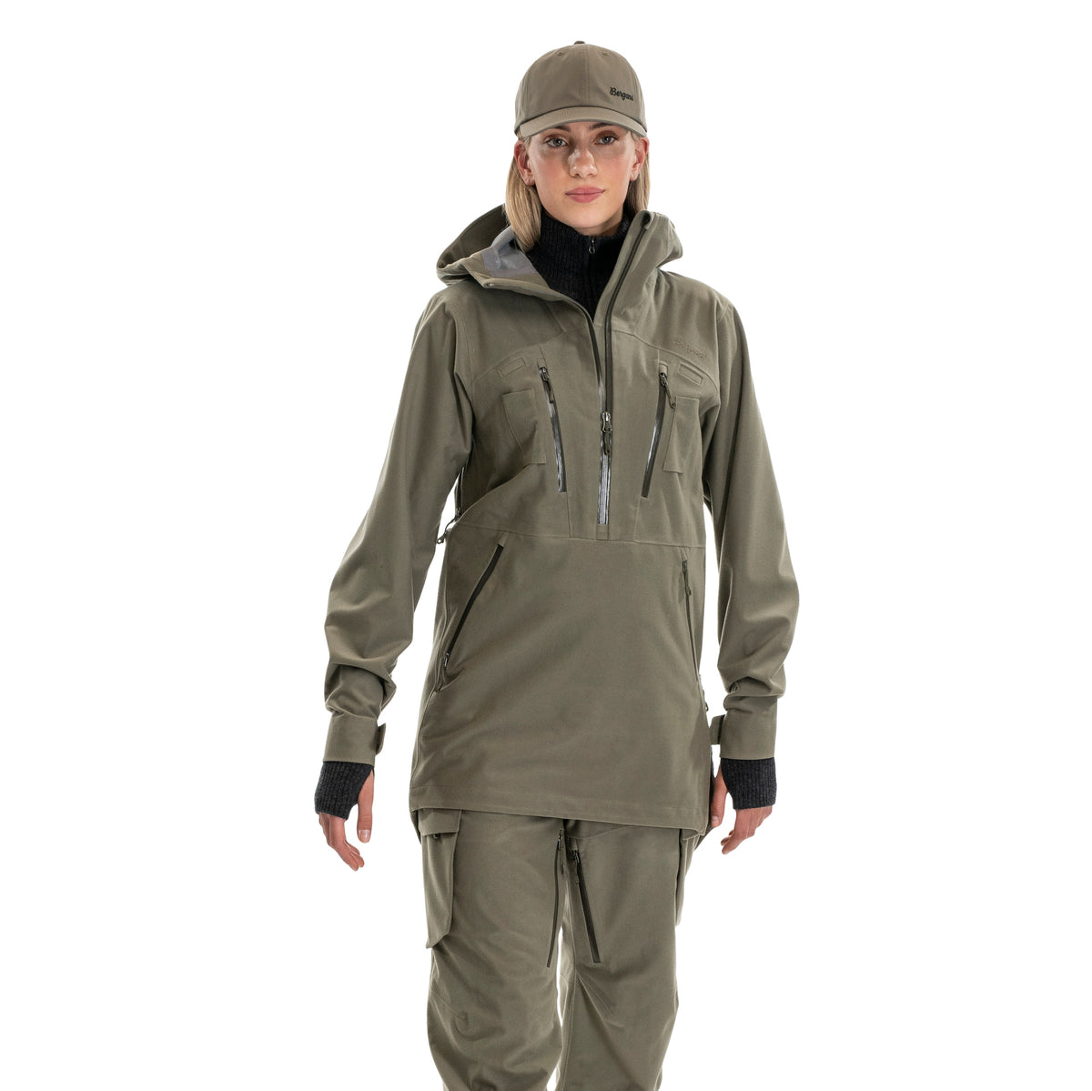Bergans Hogna 3L Anorak Unisex Green Mud
