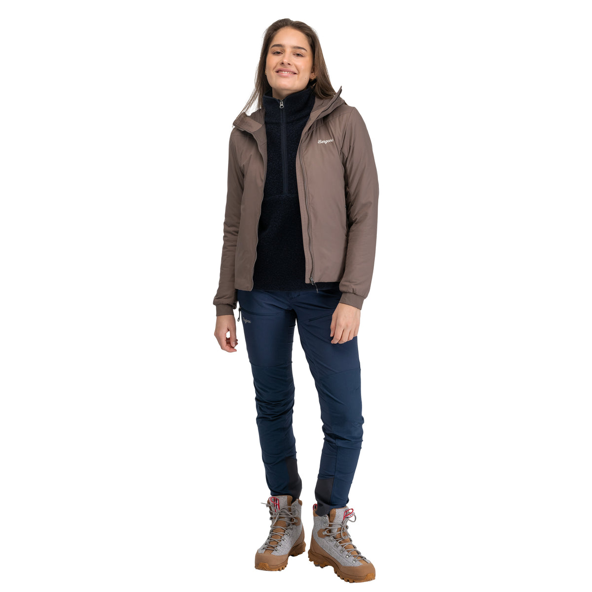 Bergans Holo Insulated Hood Jacket Women Hot Cocoa