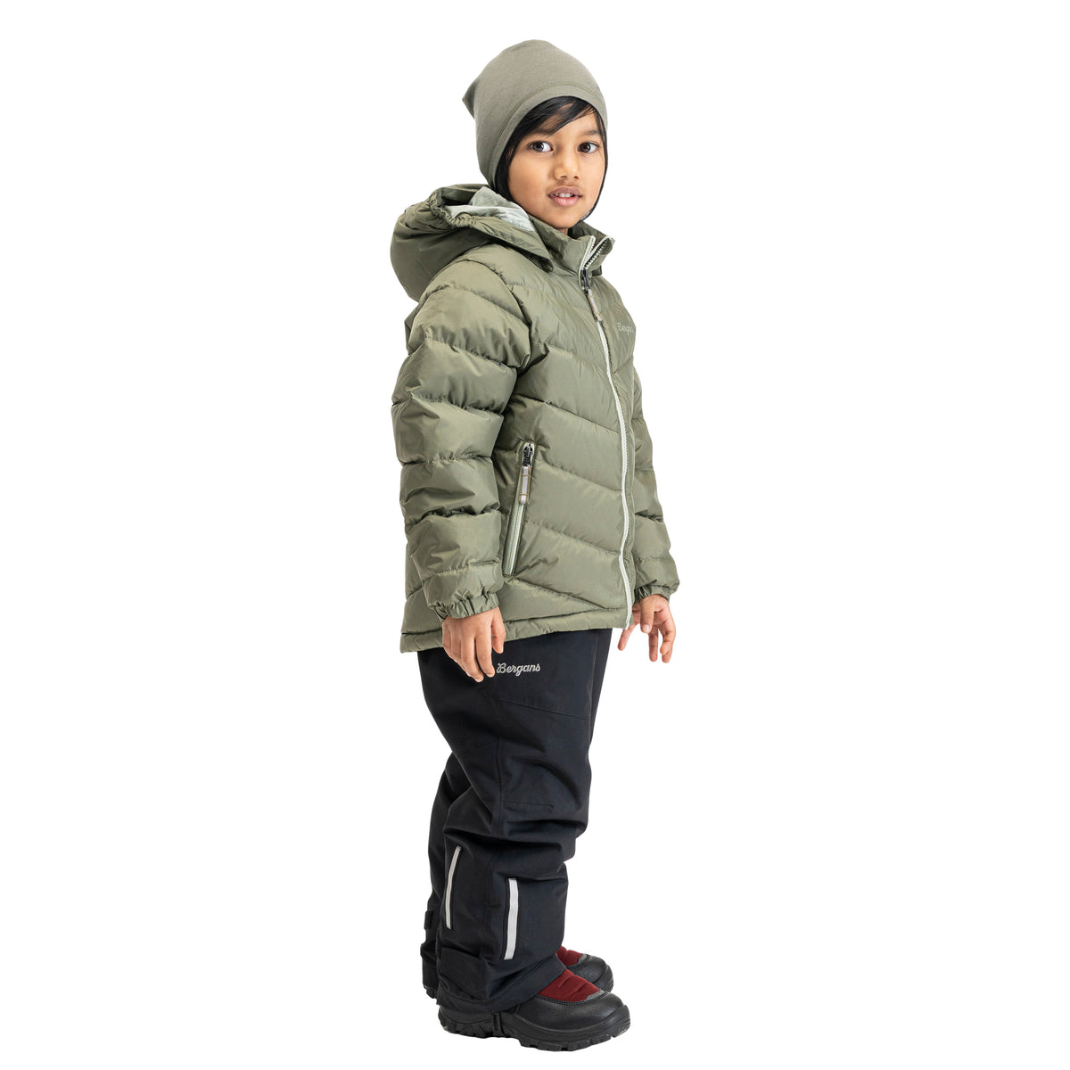 Bergans Kids Warm Down Jacket Green Mud