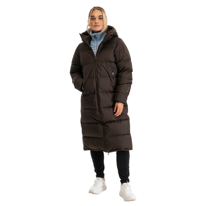 Bergans Oslo Down Long Coat Women Dark Chocolate
