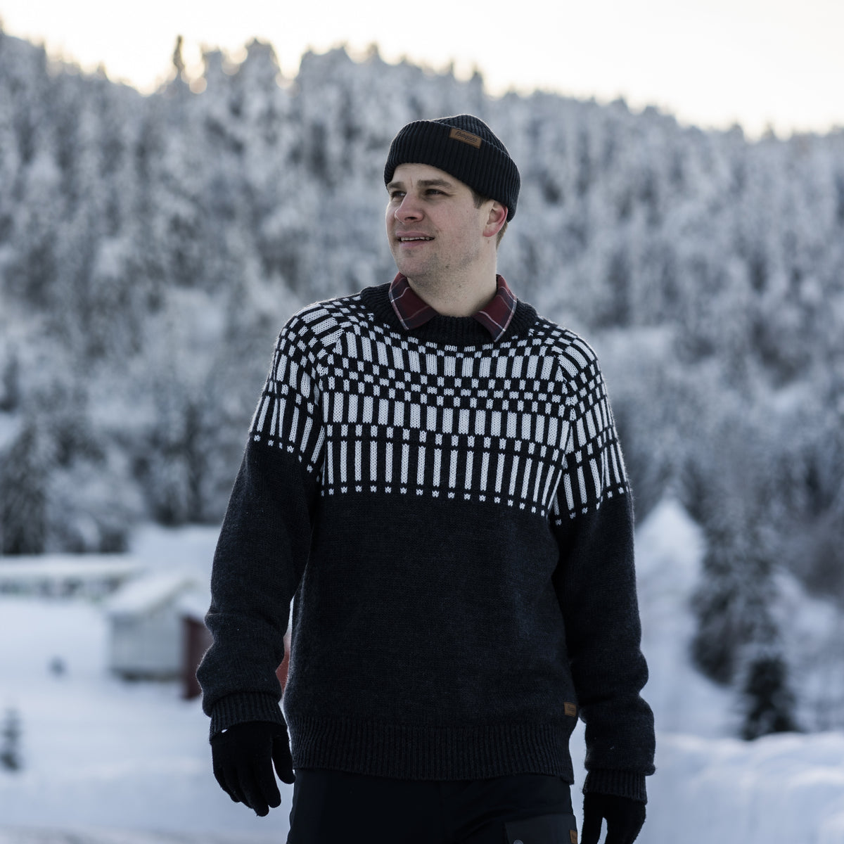 Bergans Nordmarka Merino Jumper Men Dark Shadow Grey/Aluminium