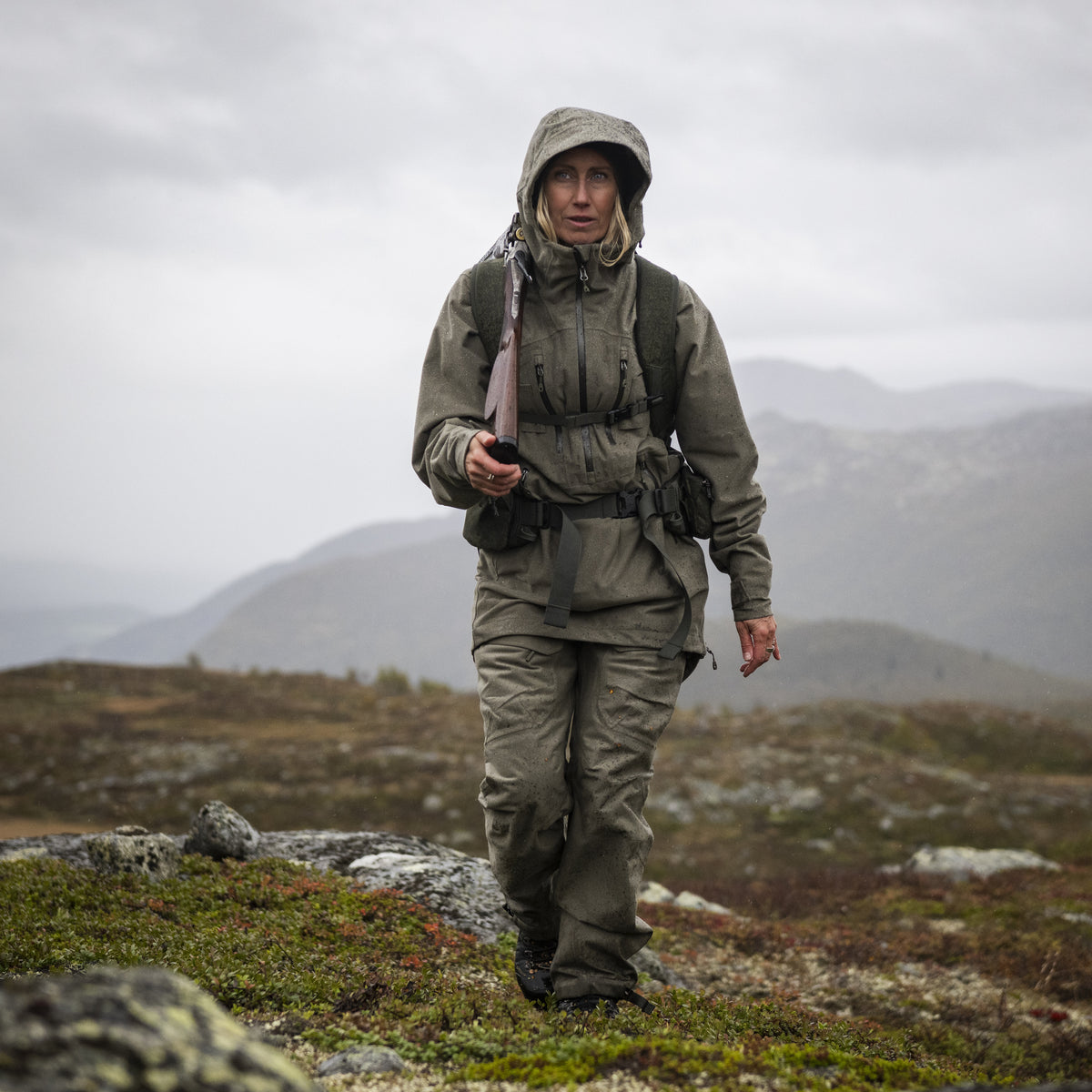 Bergans Hogna 3L Anorak Unisex Green Mud