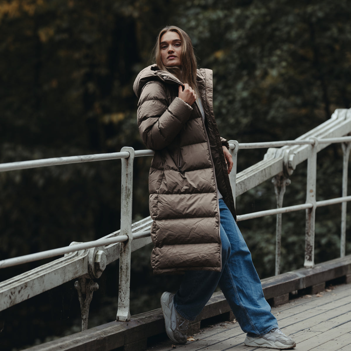 Bergans Oslo Down Long Coat Women Rock Taupe