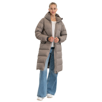 Bergans Oslo Down Long Coat Women Rock Taupe