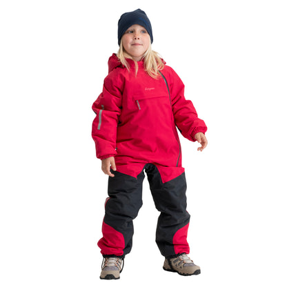 Bergans Lilletind Insulated Shell Coverall Kids Alpine Rose/Dark Shadow Grey