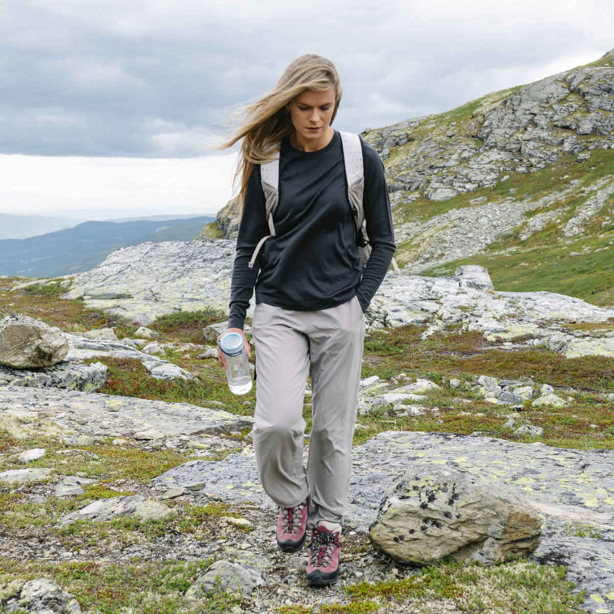 Bergans Merino Long Sleeve Women Dark Shadow Grey