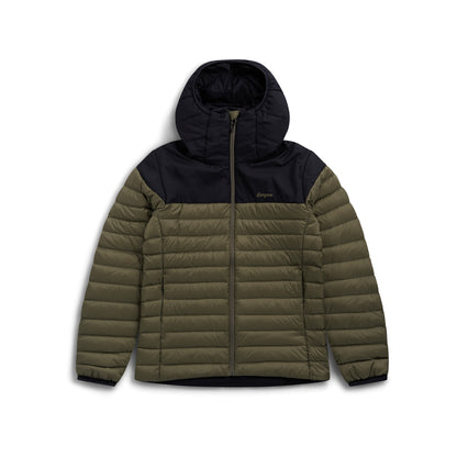 Bergans Lom Light Down Hood Jacket Men Green Mud / Dark Shadow Grey