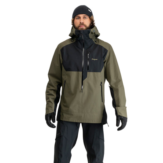 Bergans Oppdal 3L Shell Anorak Unisex Pine Forest/Black