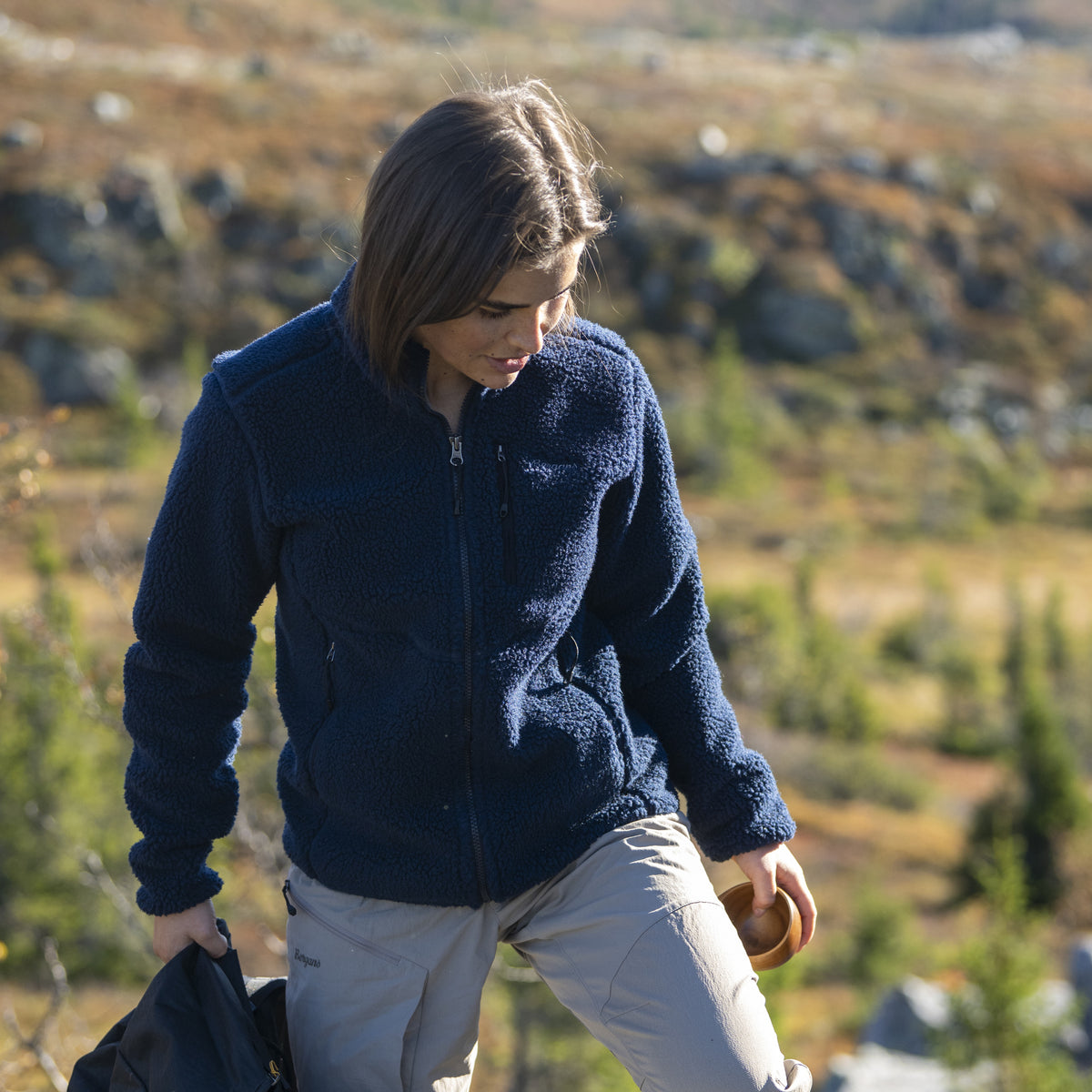Bergans Lunnan Pile Fleece Jacket Women Navy Blue