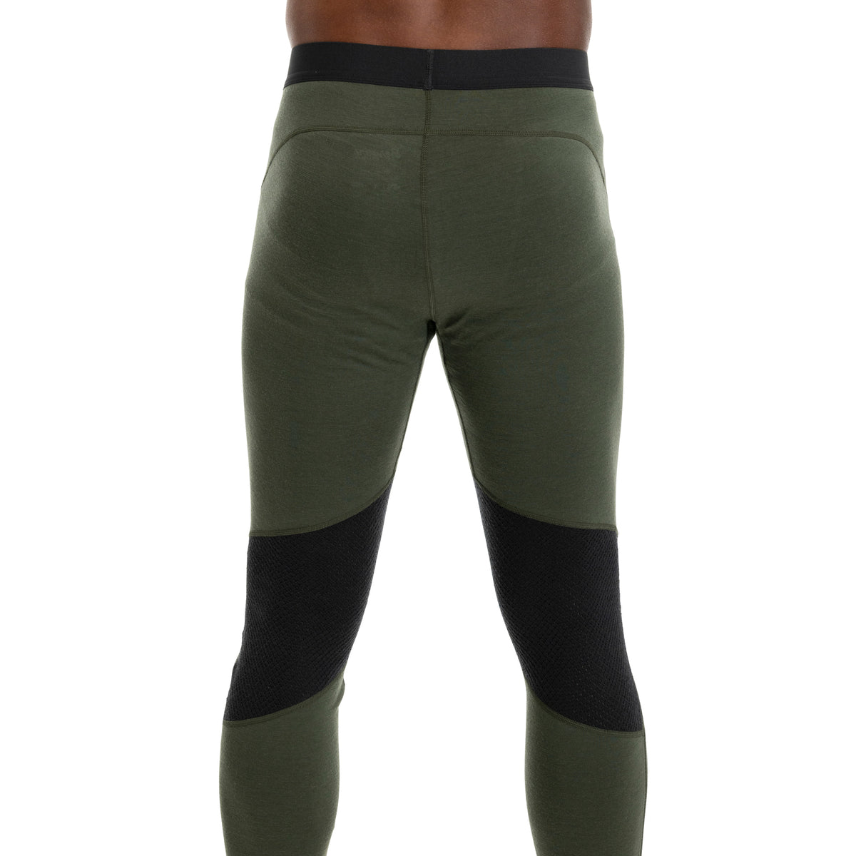 Bergans Inner:Pure Merino Tights Men Pine Forest / Dark Shadow Grey