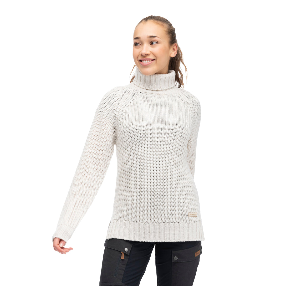 Bergans Nordmarka Merino High Neck Jumper Women Vanilla White