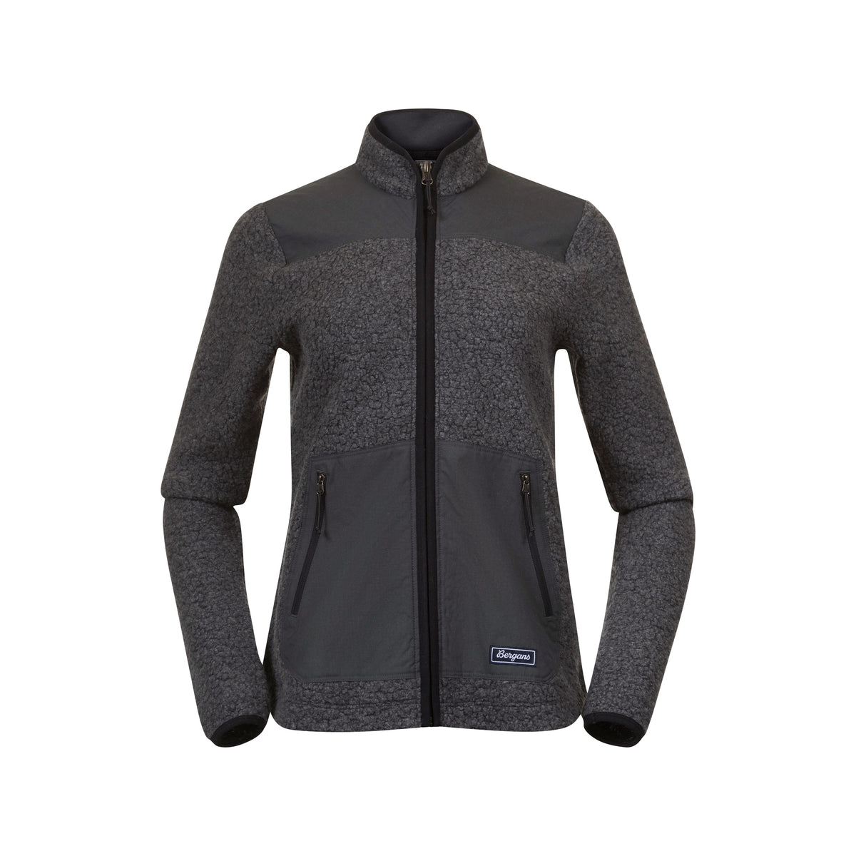 Bergans Nordmarka ReWool Pile Midlayer Jacket Women Solid Dark Grey / Dark Shadow Grey