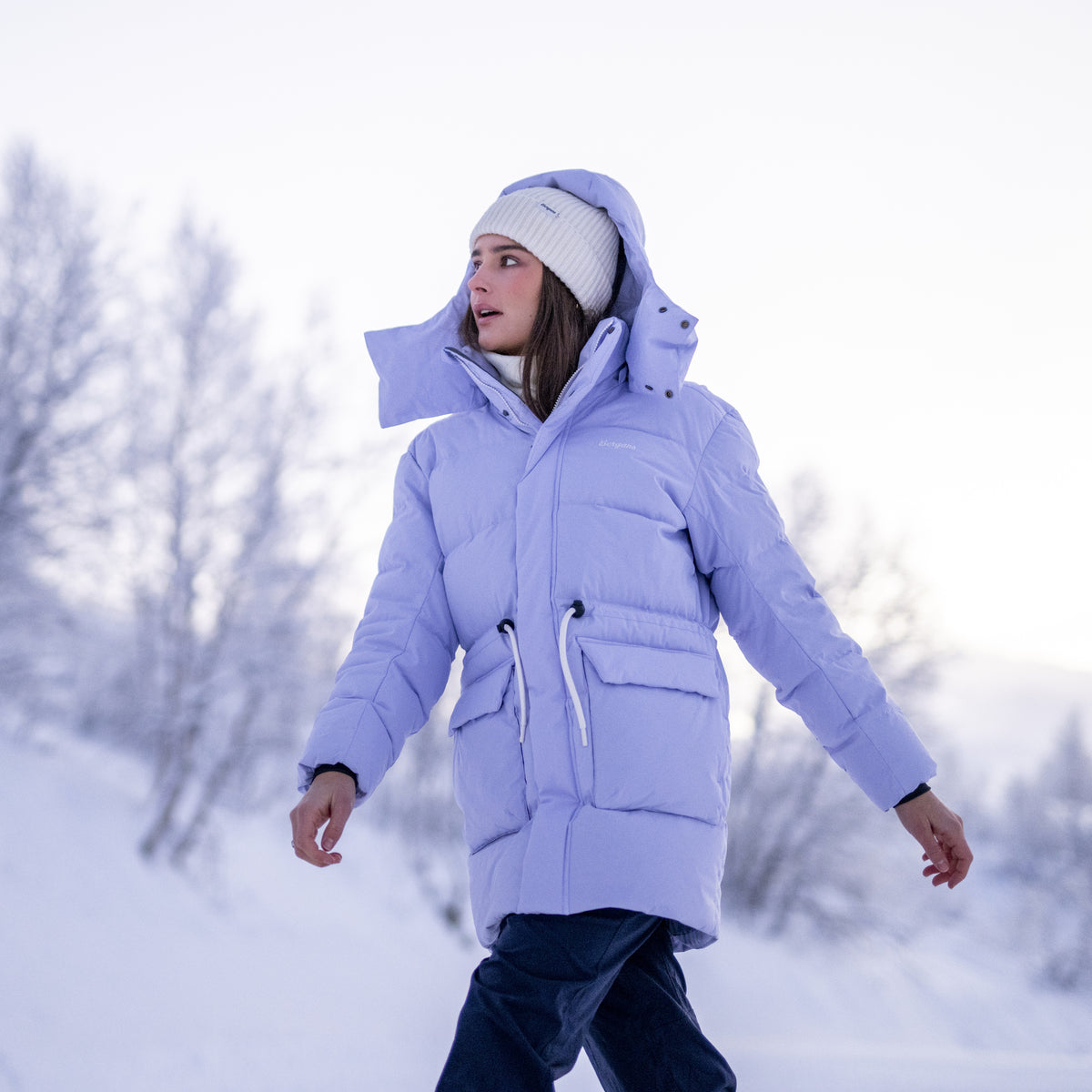 Bergans Dyna Down Hood Jacket Women Light Acai Smoothie