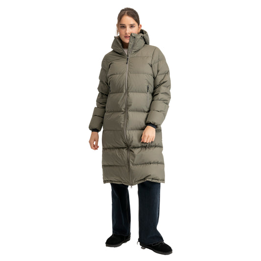Bergans Oslo Down Long Coat Women Green Mud