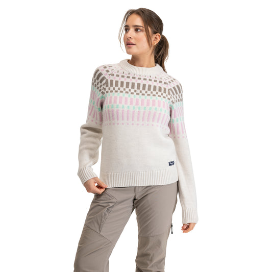 Bergans Nordmarka Merino Jumper Women Vanilla White / Cool Mint
