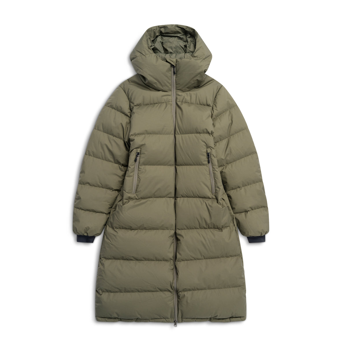 Bergans Oslo Down Long Coat Women Green Mud