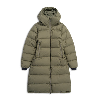 Bergans Oslo Down Long Coat Women Green Mud