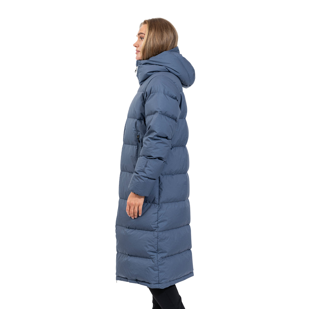Bergans Oslo Down Long Coat Women Granite Blue