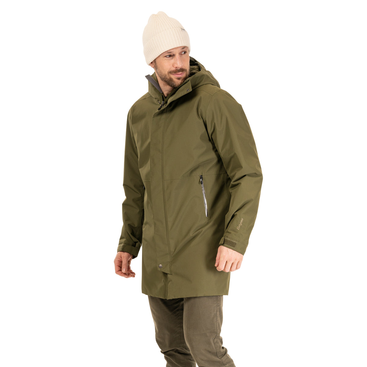 Bergans Urban Insulated Shell Coat Men Dark Green Mud