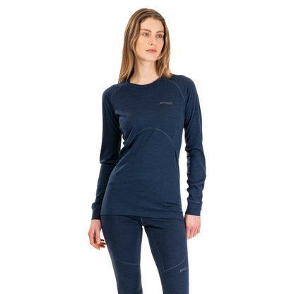 Bergans Inner:Pure Merino Long Sleeve Women Navy Blue