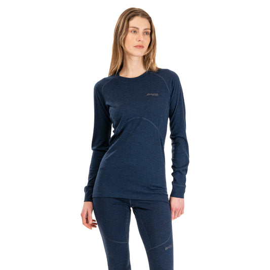 Bergans Inner:Pure Merino Long Sleeve Women Navy Blue