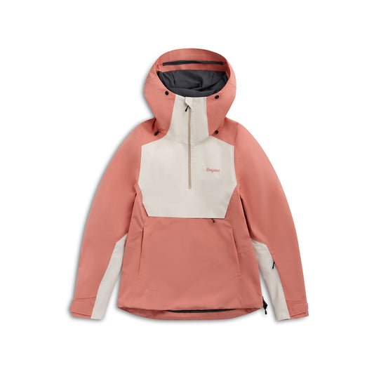 Bergans Oppdal Insulated Shell Anorak Women Light Weathered Red / Bone White