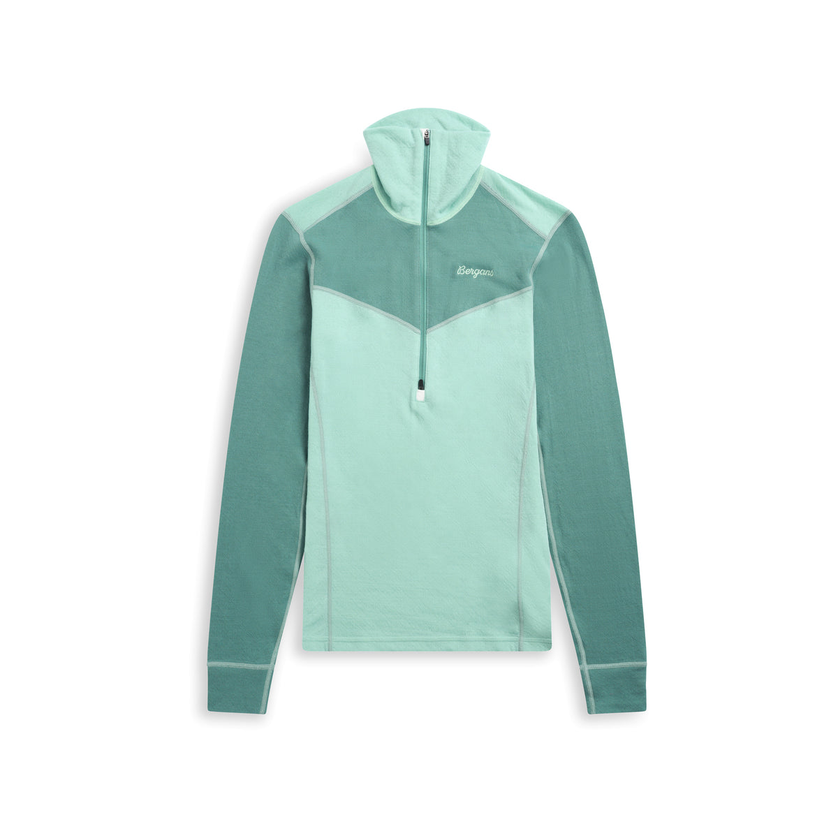 Bergans Inner:Dual Merino Half Zip Women Mint Crush/Dark Mint Crush