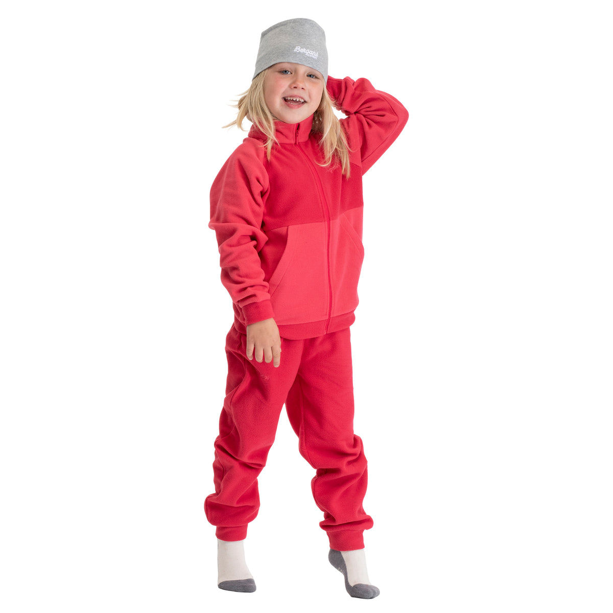 Bergans Lilletind Fleece Set Kids Light Alpine Rose/Alpine Rose