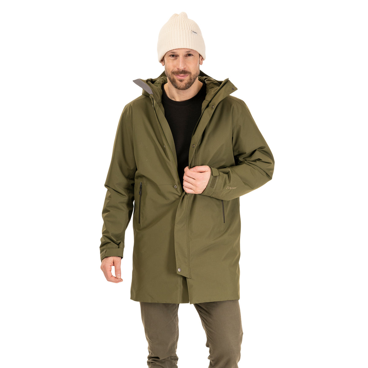 Bergans Urban Insulated Shell Coat Men Dark Green Mud